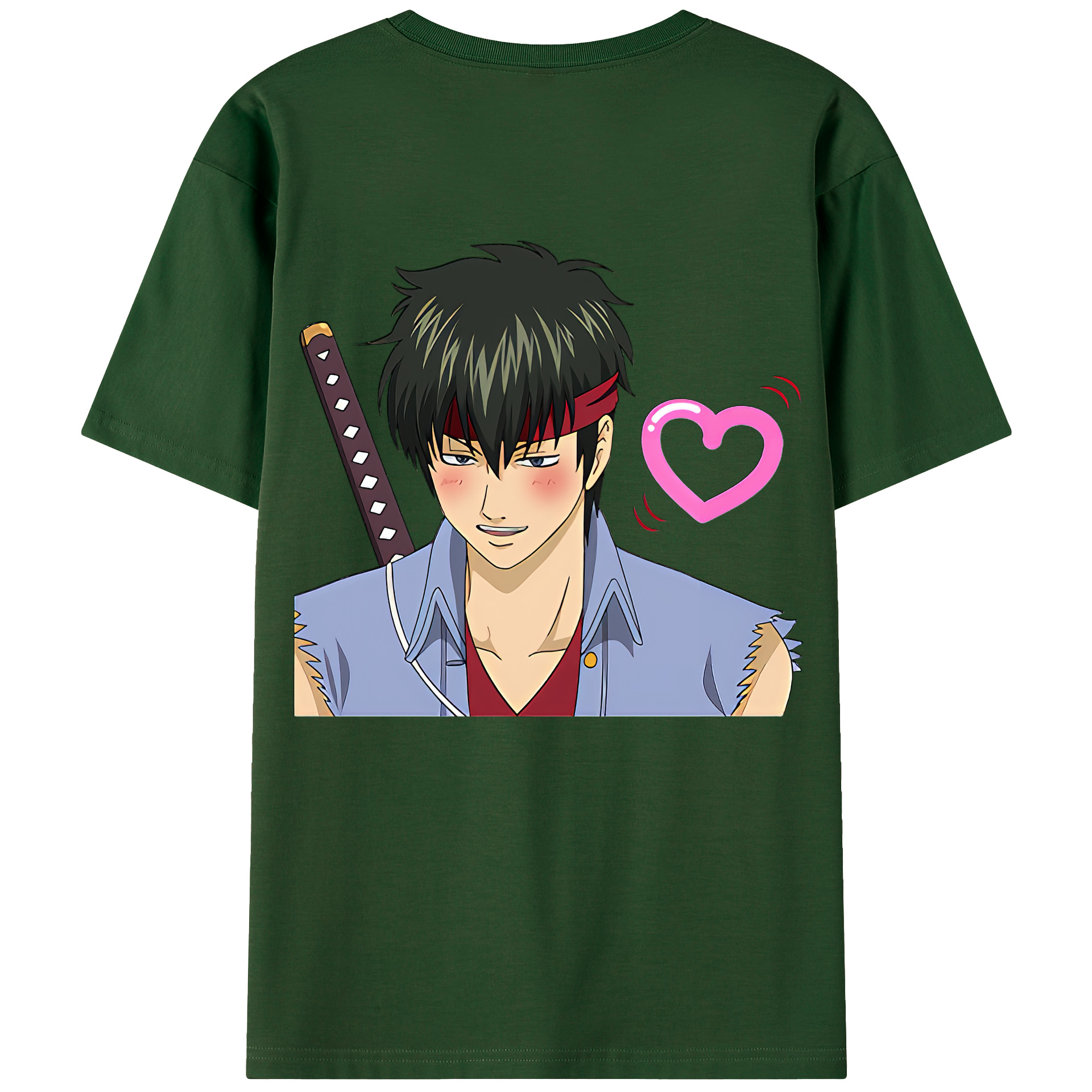 （画像用） ぎんたま 坂田銀時（さかたぎんとき） 神楽 志村新八（しむら しんぱち） GINTAMA Sakata Gintoki Kagura Shimura Shinpachi 綿100％半袖Tシャツ（背面プリント）